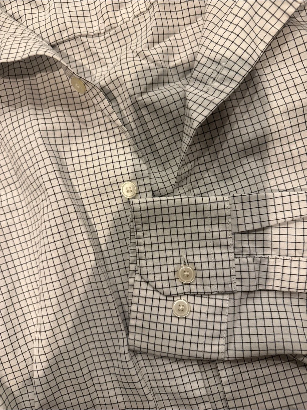 Bababa republic small Men's White Check Dress Shirt - Classic Button-Down